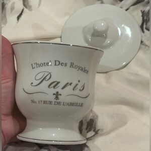 Elegant White Ceramic Jar with Lid